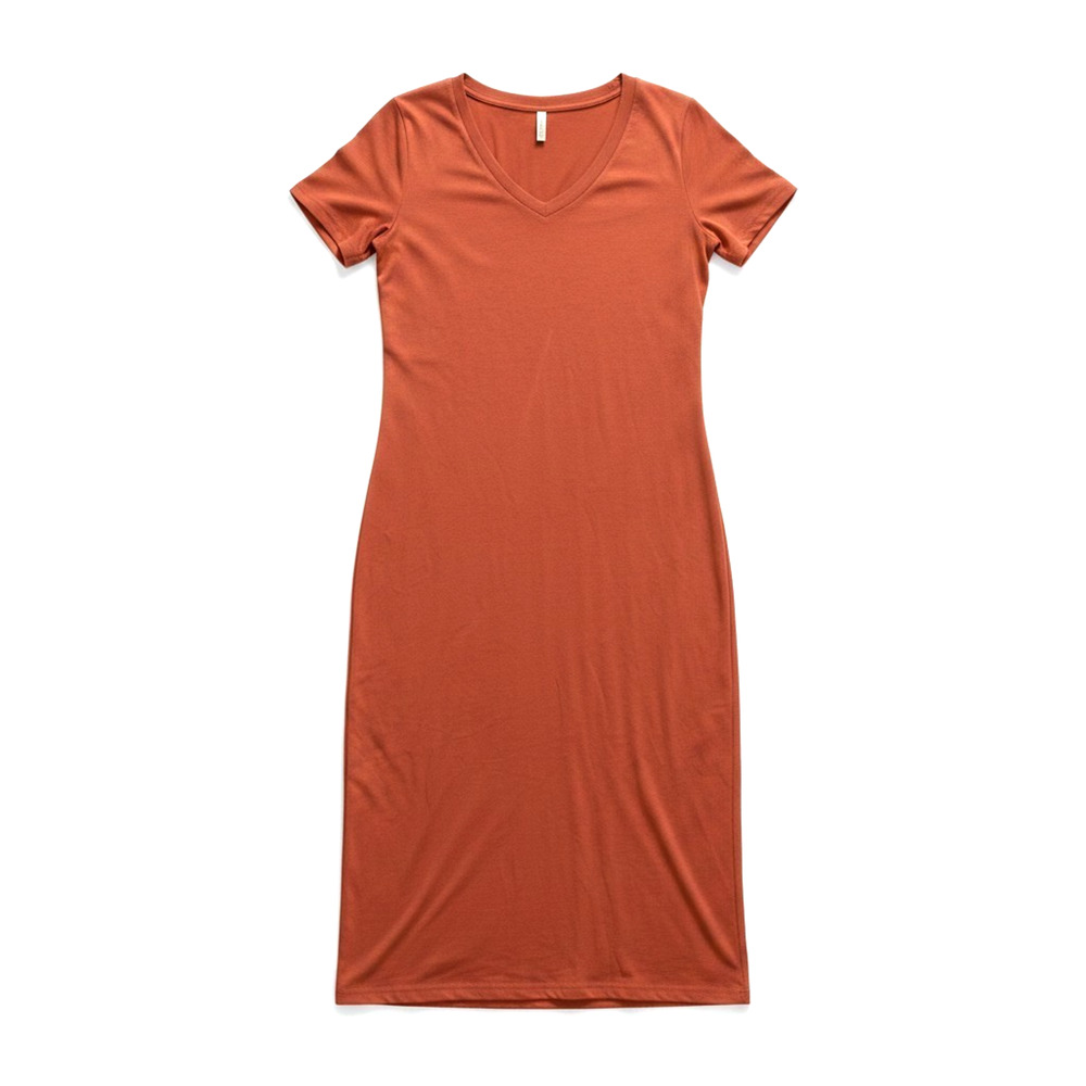 Soya Concept Burnt Orange Clay V Neck Maxi T Shirt Dress SM Scandi Boho Chic - Picture 3 of 10
